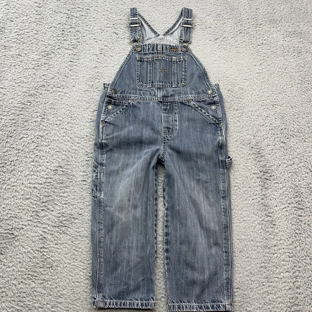 Baby GAP Carpenter Overalls Toddler 3T Vintage Y2K Classic Blue Denim